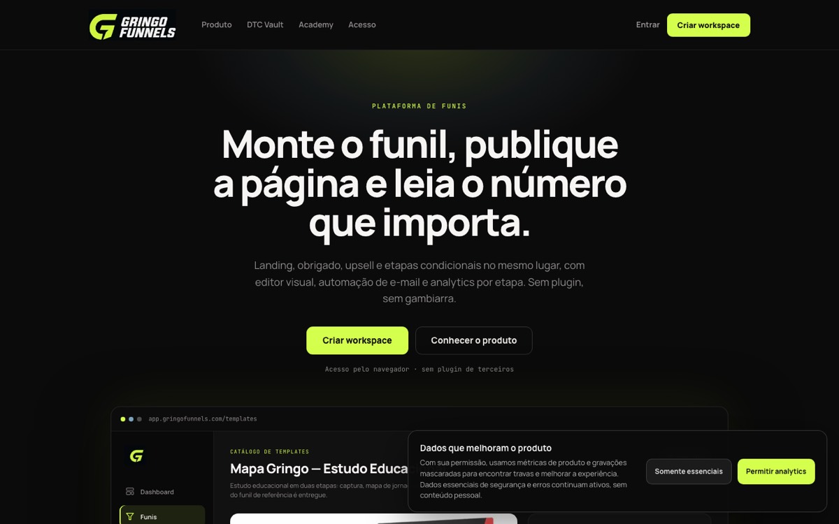 Gringo Funnels screenshot
